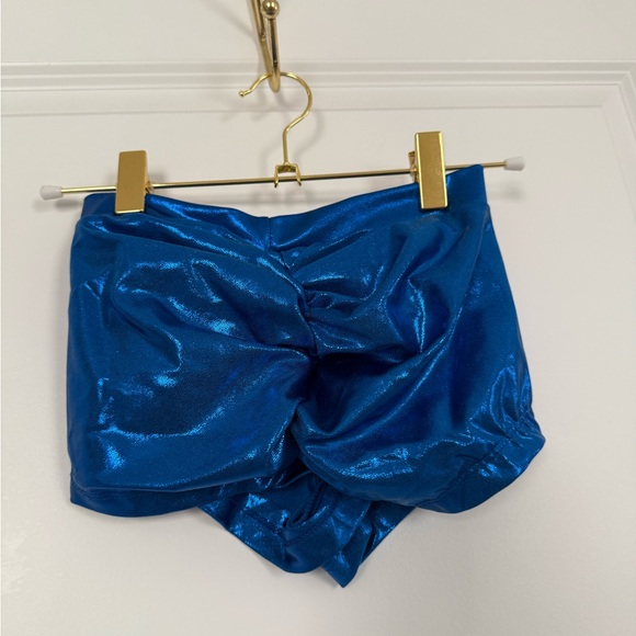 Shiny Blue Bikini Top and Bottom bottle girl bartender - Picture 4 of 5